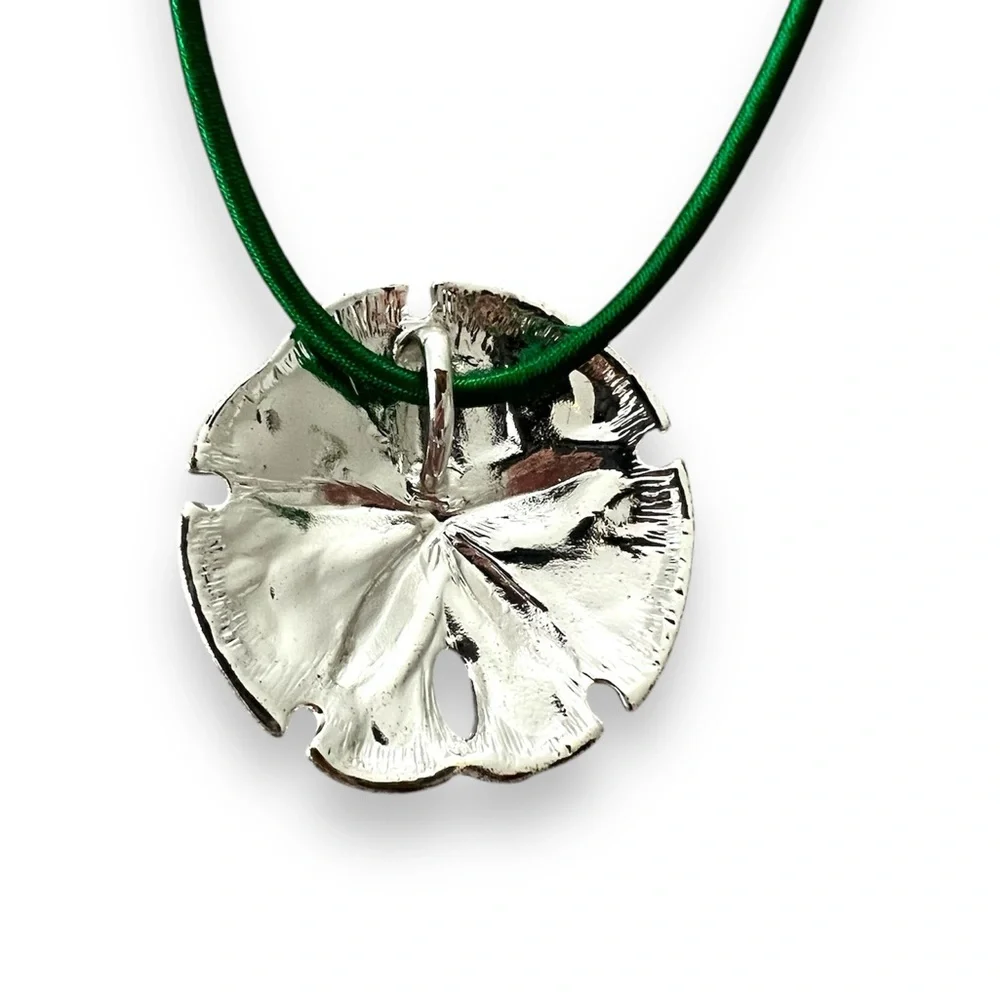 Large Enameled Sand Dollar Pendant